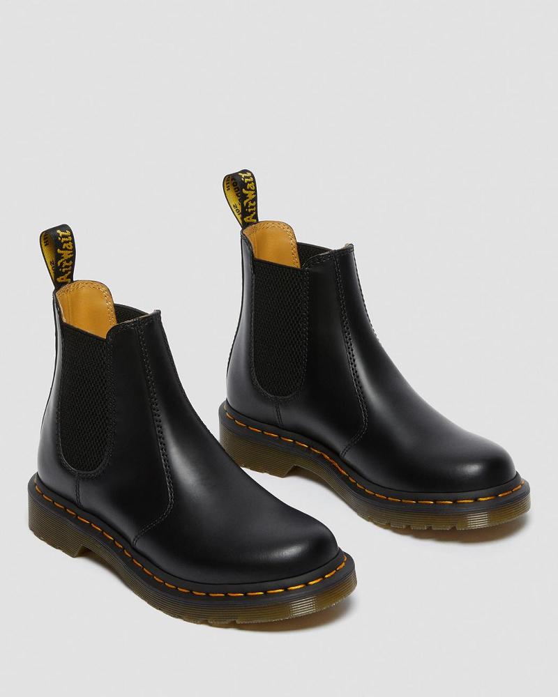 Black Women's Dr Martens 2976 Smooth Leather Chelsea Boots | CA 115WNB